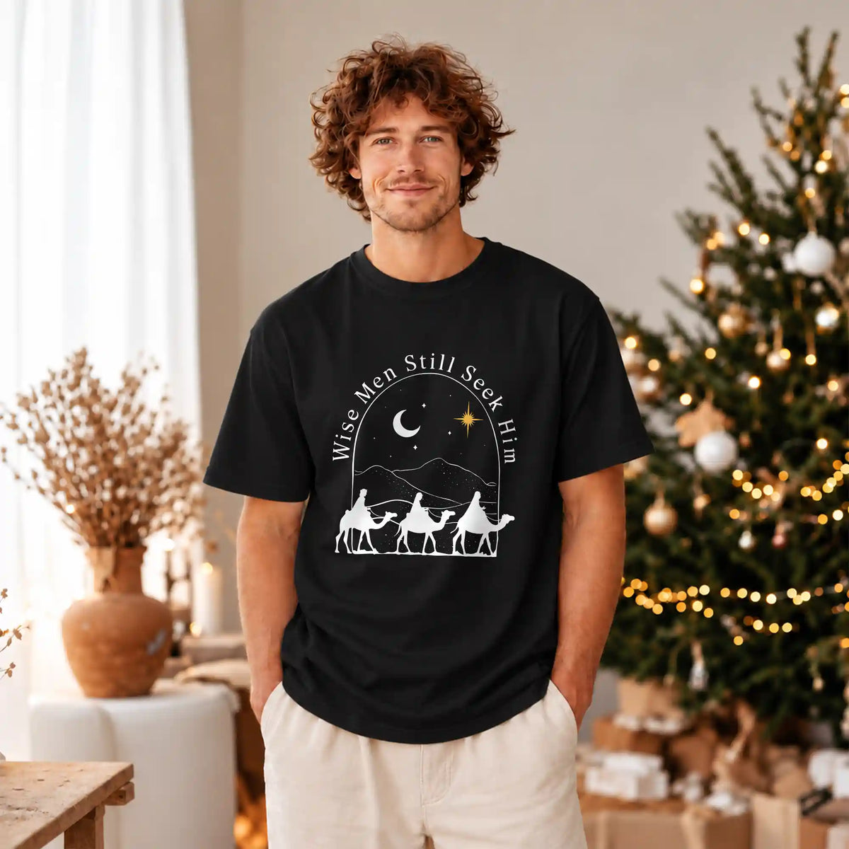 Wise Men Still Seek Him Christmas Shirt, Christian Nativity T-Shirt, Religious Christmas Gift for Men Women