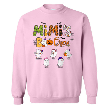 Personalized Halloween Shirt - Mimi's Boo Crew T-Shirt Sweatshirt - Spooky Season Gift for Mom, Grandma