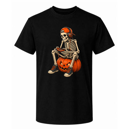 Skeleton Gamer Halloween Sweatshirt, Boys Pumpkin Gaming Shirt, Funny Halloween Gift