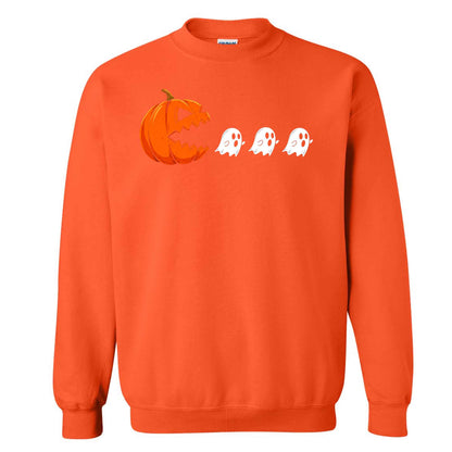 Pumpkin Ghost Graphic Halloween Sweatshirt, Spooky Season Jack O Lantern Shirt, Funny Halloween Gift
