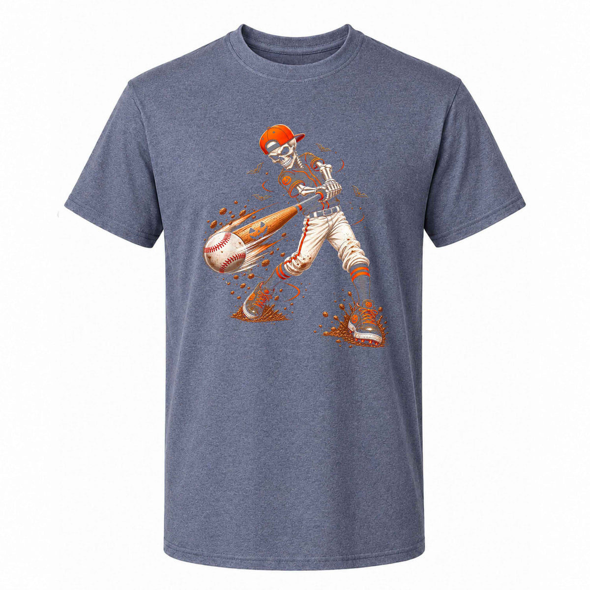 Baseball Skeleton Graphic Halloween Sweatshirt, Spooky Baseball Player Shirt, Funny Halloween Gift