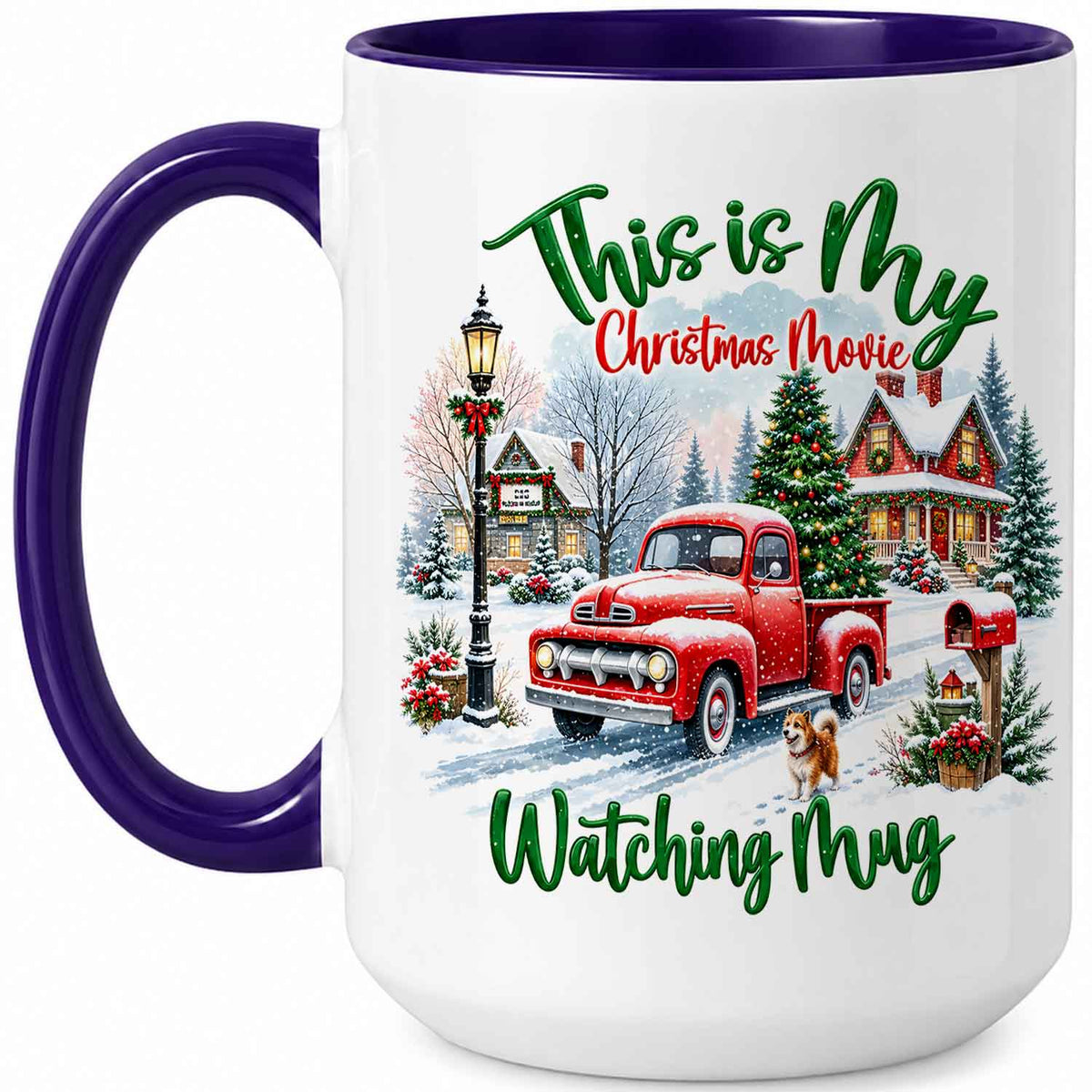 Christmas Movie Mug, Red Truck Christmas Tree Coffee Mug, Holiday Gift for Family
