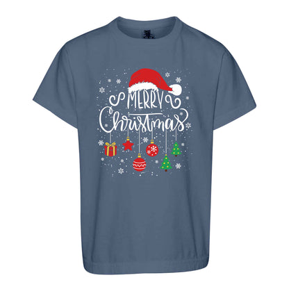 Matching Family Christmas Shirts, Merry Christmas Santa Hat Graphic Tees, Christmas Gift for Family