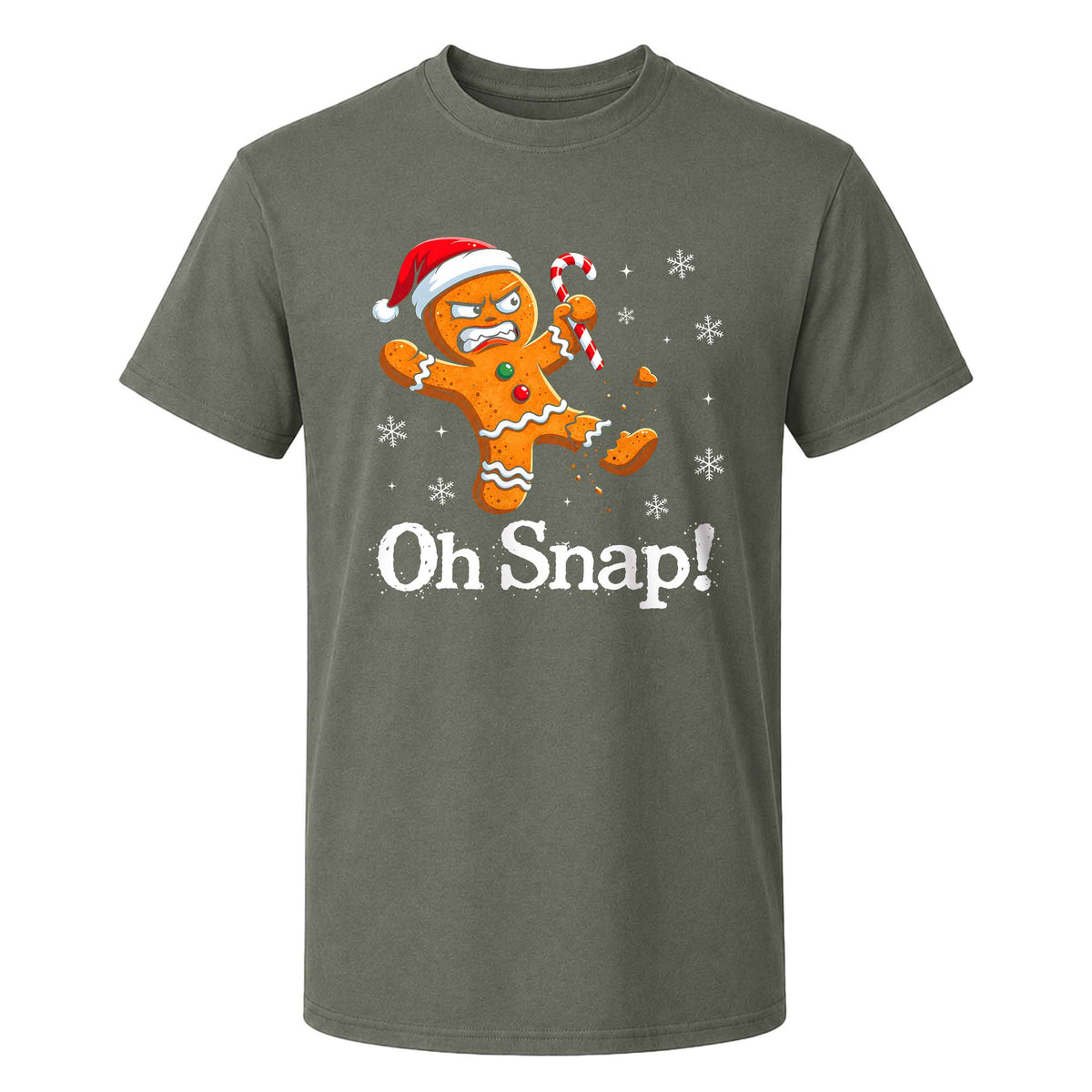 Funny Gingerbread Christmas Sweatshirt, Oh Snap Holiday Graphic Tee, Christmas Gift