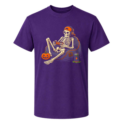 Skeleton Gamer Halloween Sweatshirt, Boys Pumpkin Gaming Shirt, Funny Halloween Gift