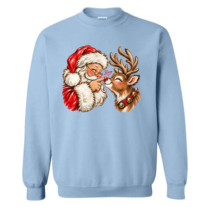 Funny Christmas Shirt  - Reindeer Santa Claus Boop T-shirt Sweatshirt - Trendy Christmas Gift for Friends, Self Gift
