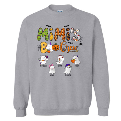Personalized Halloween Shirt - Mimi's Boo Crew T-Shirt Sweatshirt - Spooky Season Gift for Mom, Grandma