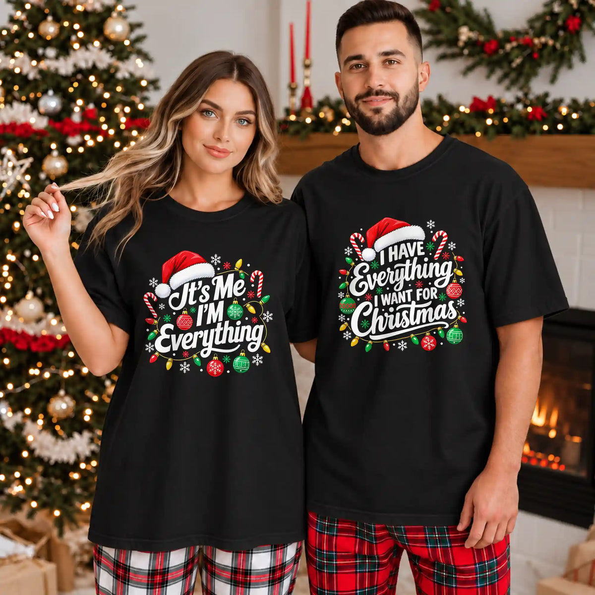 Funny Christmas Couple Shirts, It's Me I'm Everything Matching Holiday Shirts, Christmas Gift for Couples
