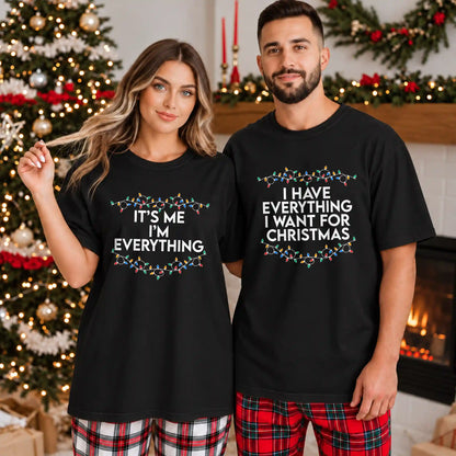 Funny Christmas Couple Shirts, It's Me I'm Everything Matching Holiday Shirts, Christmas Gift for Couples