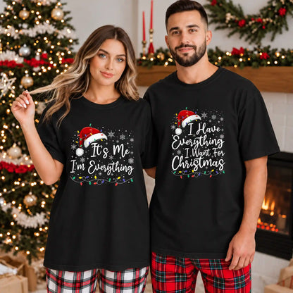 Funny Christmas Couple Shirts, It's Me I'm Everything Matching Holiday Shirts, Christmas Gift for Couples