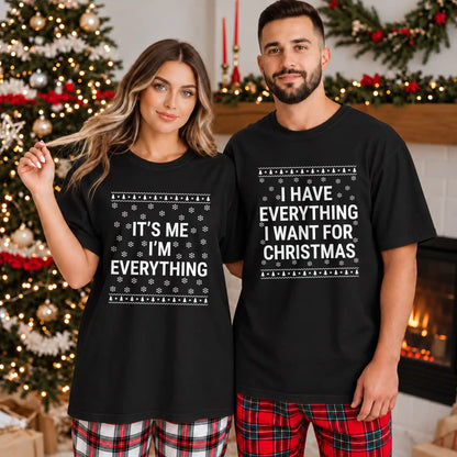 Funny Christmas Couple Shirts, It's Me I'm Everything Matching Holiday Shirts, Christmas Gift for Couples