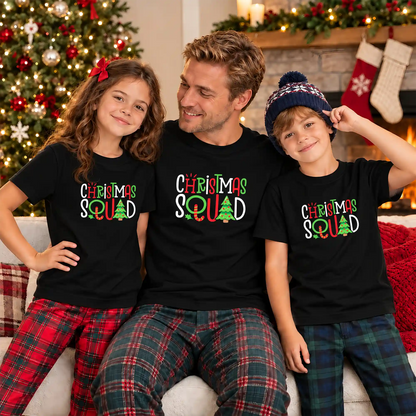 Christmas Squad Matching Family Shirts, Funny Christmas Graphic Tees, Holiday Gift for Family