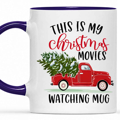 Christmas Movie Mug, Red Truck Christmas Tree Coffee Mug, Holiday Gift for Family