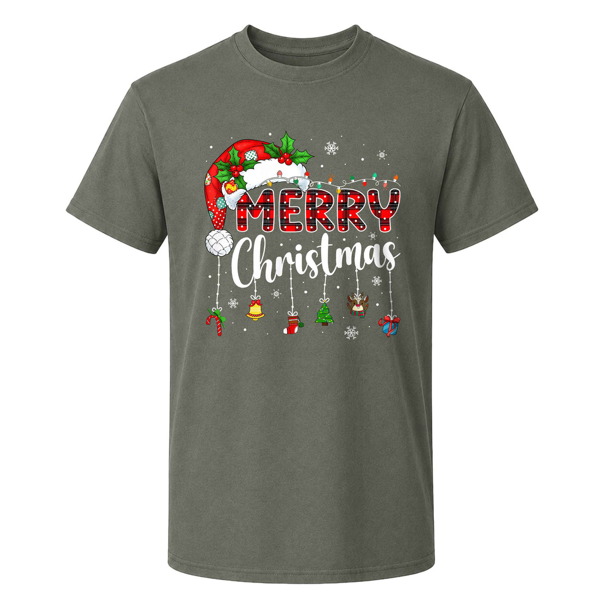 Matching Family Christmas Shirts, Merry Christmas Santa Hat Graphic Tees, Christmas Gift for Family