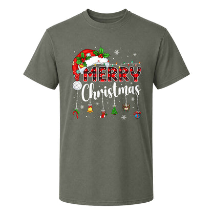 Matching Family Christmas Shirts, Merry Christmas Santa Hat Graphic Tees, Christmas Gift for Family