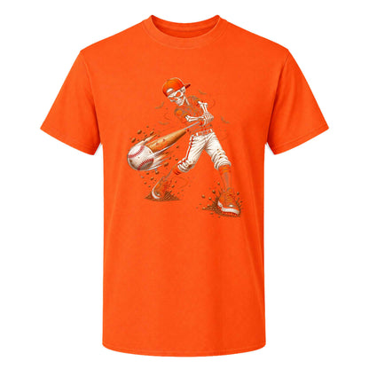 Baseball Skeleton Graphic Halloween Sweatshirt, Spooky Baseball Player Shirt, Funny Halloween Gift