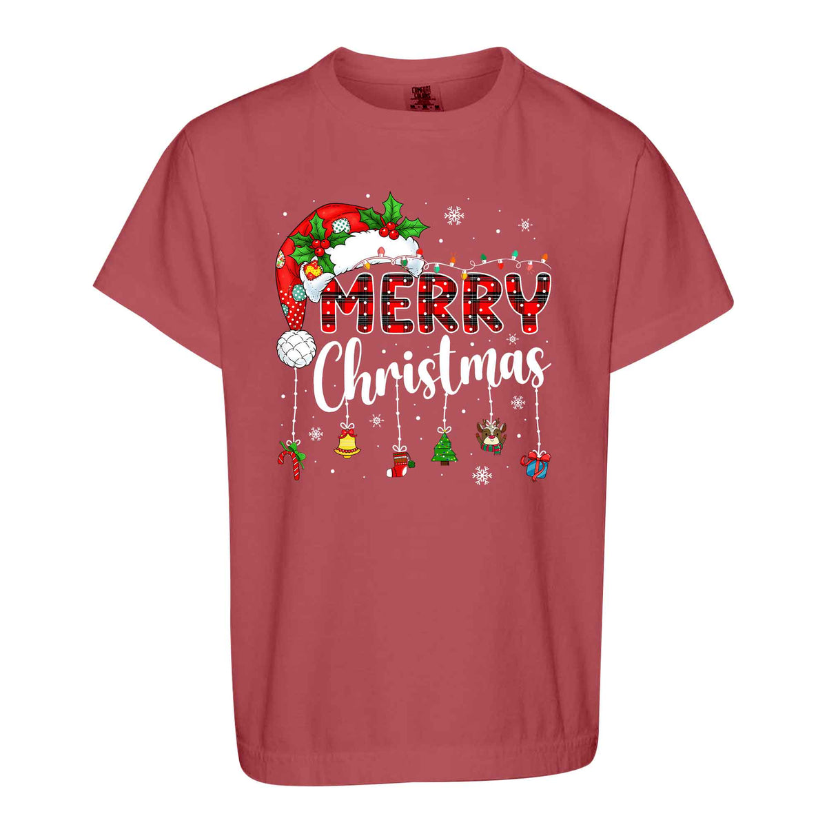 Matching Family Christmas Shirts, Merry Christmas Santa Hat Graphic Tees, Christmas Gift for Family