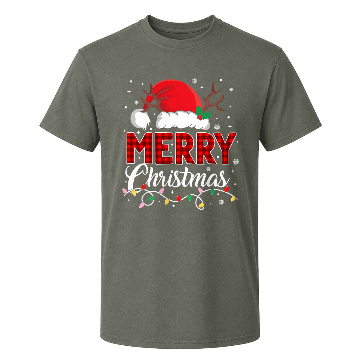 Matching Family Christmas Shirts, Merry Christmas Santa Hat Graphic Tees, Christmas Gift for Family