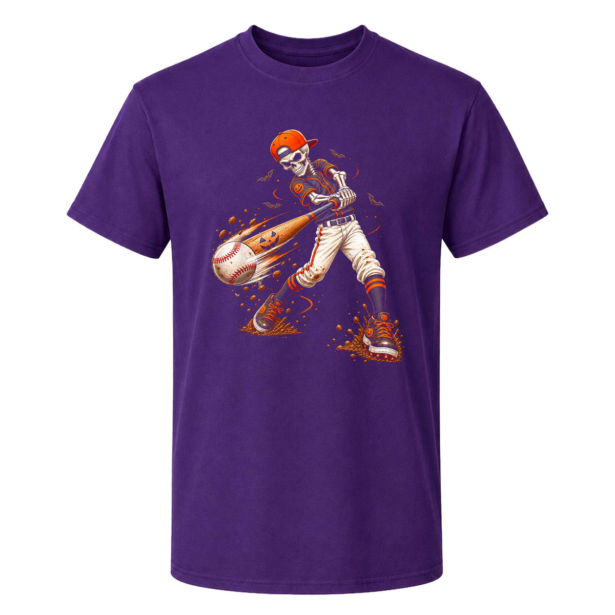 Baseball Skeleton Graphic Halloween Sweatshirt, Spooky Baseball Player Shirt, Funny Halloween Gift