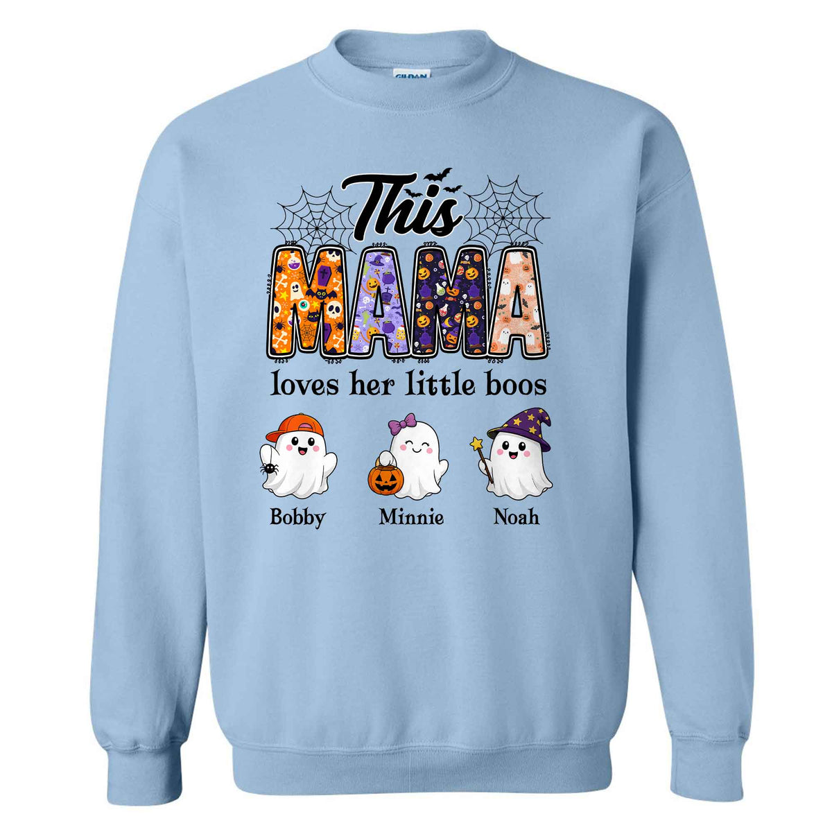 Personalized Halloween Mama Shirt - This Mama Loves Her Little Boos - Spooky Season Gift for Mom, Grandma