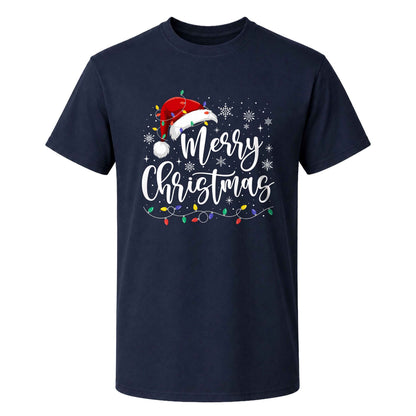 Matching Family Christmas Shirts, Merry Christmas Santa Hat Graphic Tees, Christmas Gift for Family