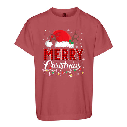 Matching Family Christmas Shirts, Merry Christmas Santa Hat Graphic Tees, Christmas Gift for Family