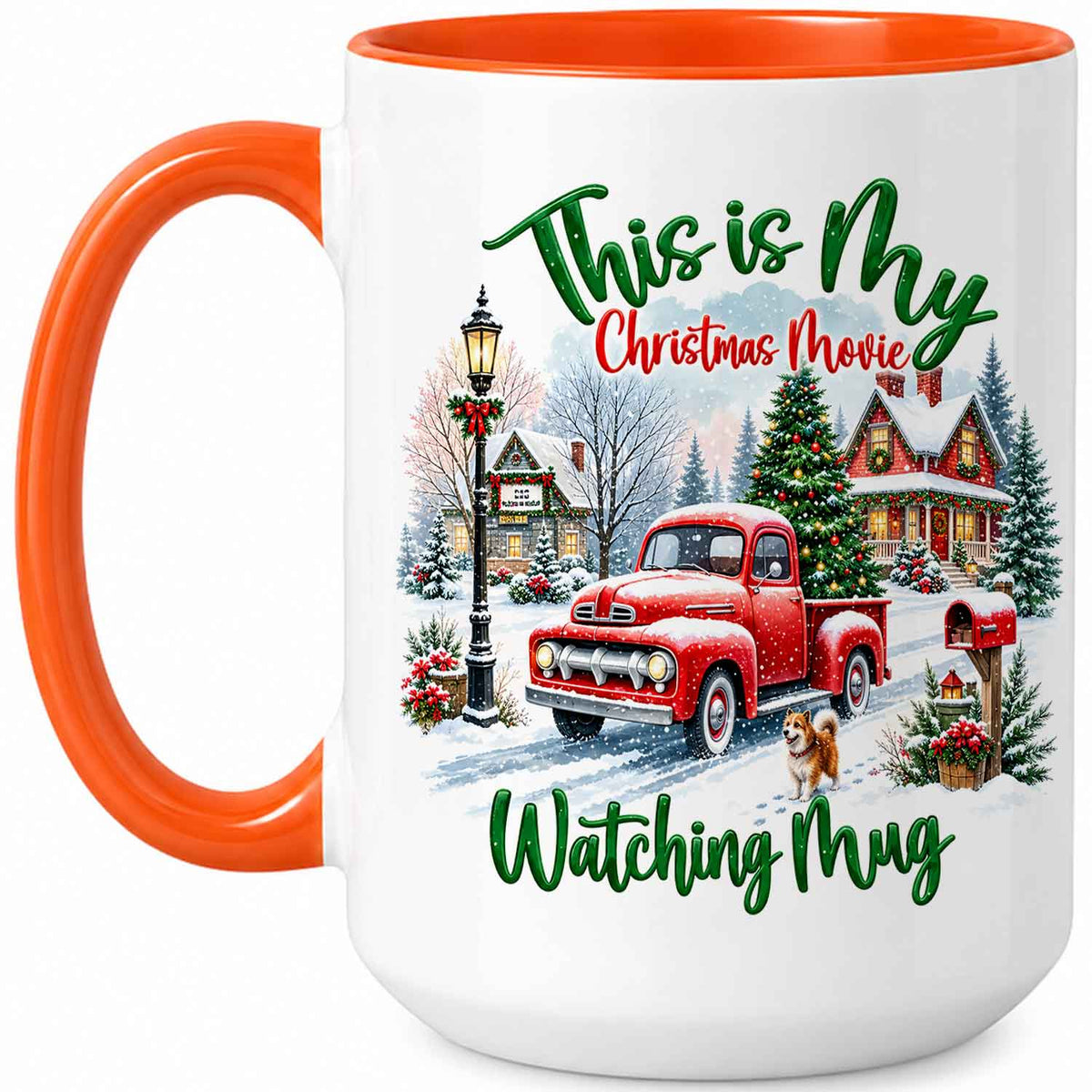 Christmas Movie Mug, Red Truck Christmas Tree Coffee Mug, Holiday Gift for Family
