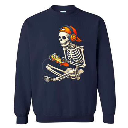 Skeleton Gamer Halloween Sweatshirt, Boys Pumpkin Gaming Shirt, Funny Halloween Gift