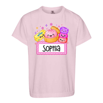 Personalized Squishy Christmas Shirt, Custom Name Santa Graphic Tee, Christmas Gift for Kids