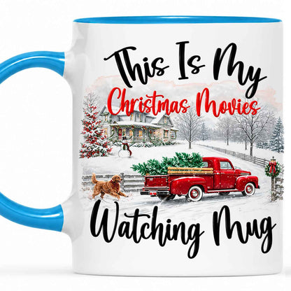 Christmas Movie Mug, Red Truck Christmas Tree Coffee Mug, Holiday Gift for Family