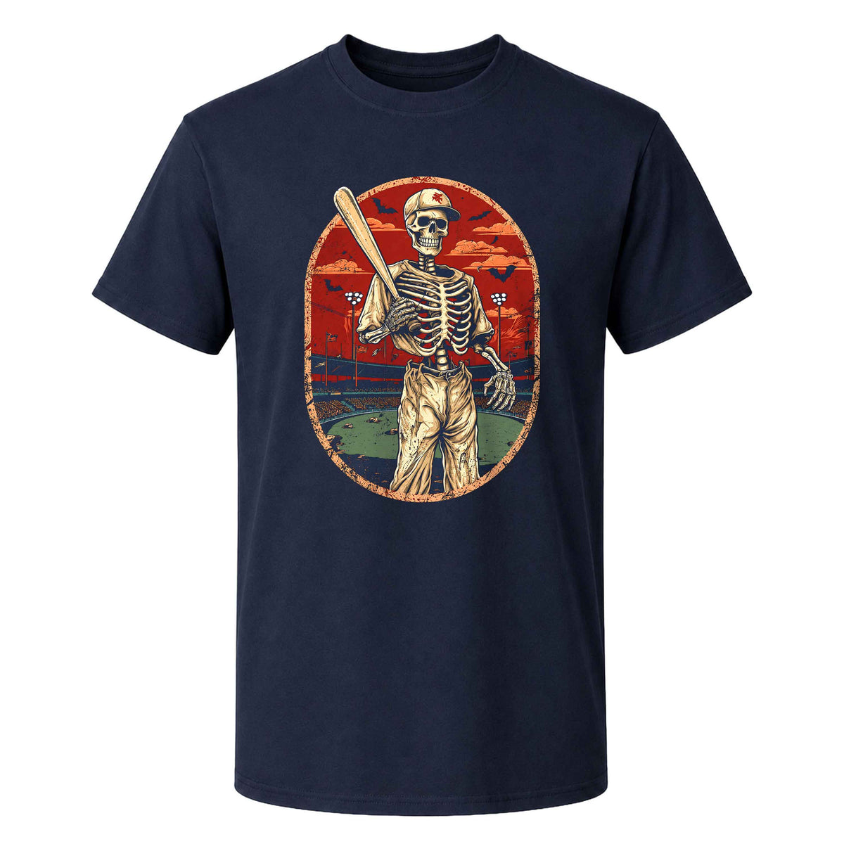 Baseball Skeleton Graphic Halloween Sweatshirt, Spooky Baseball Player Shirt, Funny Halloween Gift