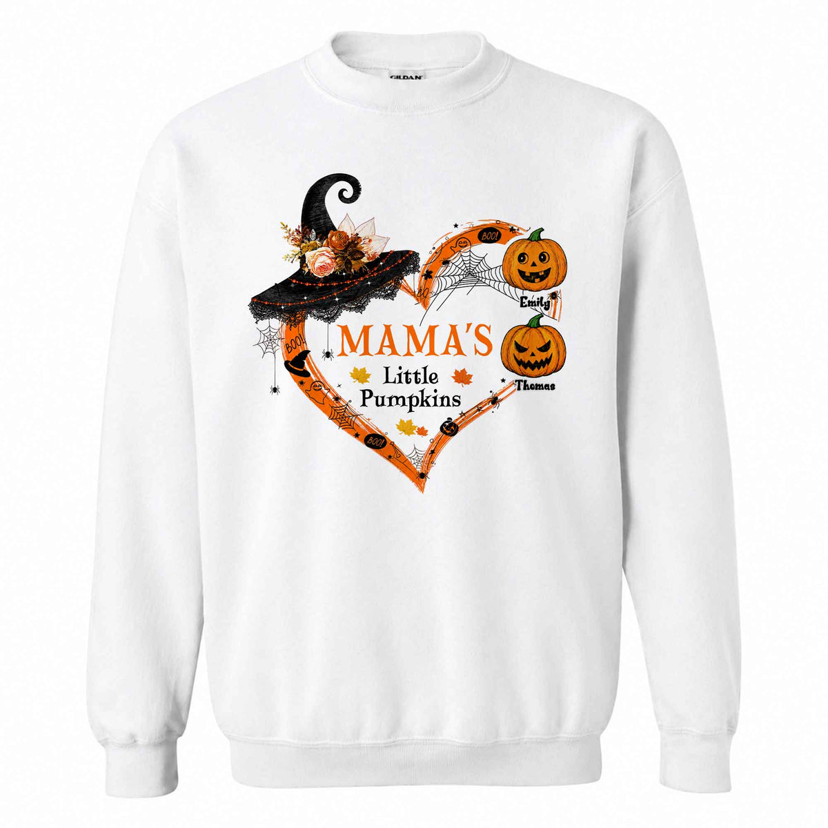 Personalized Halloween Mama Shirt - Mama's Little Pumpkins - Halloween Mom, Grandma Gift