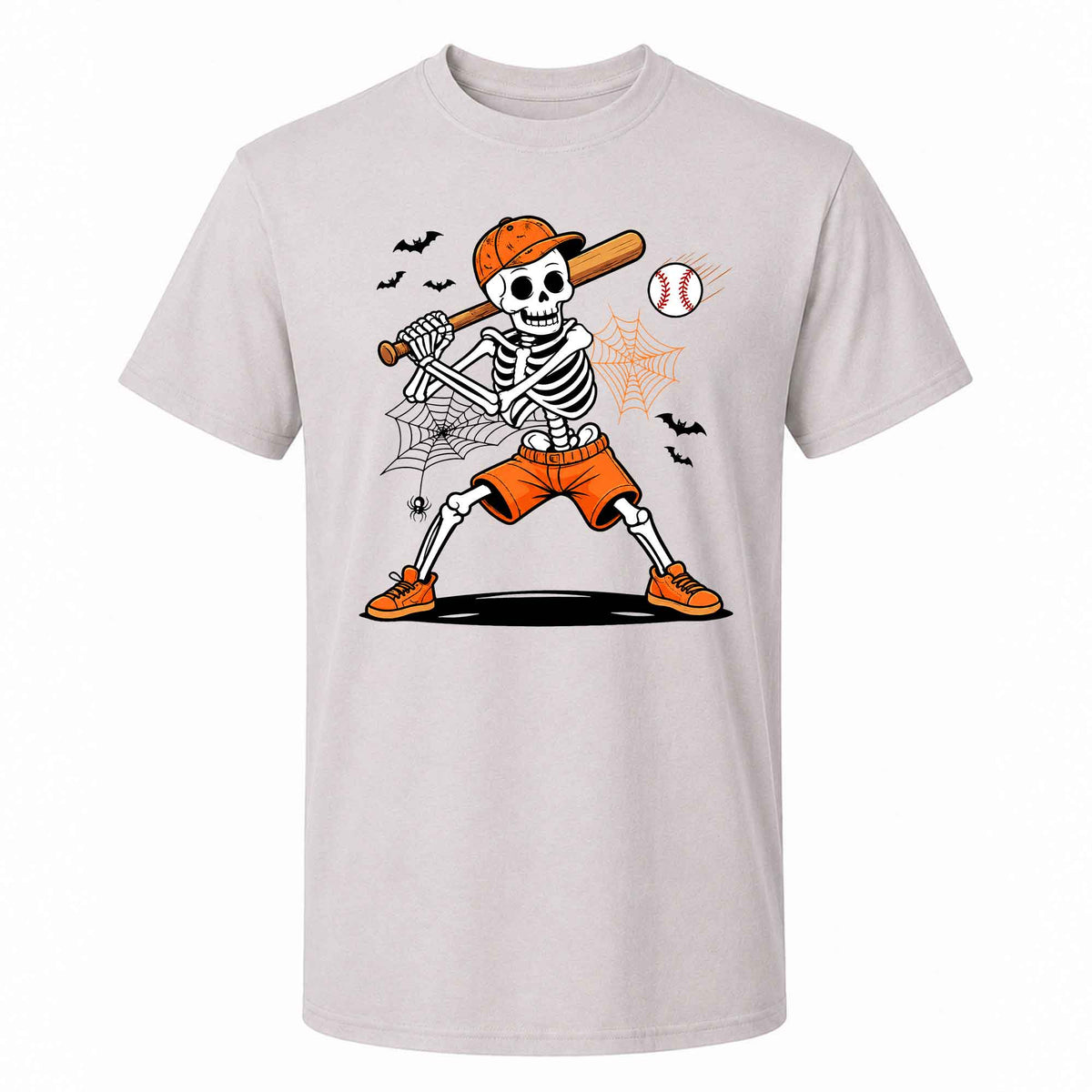 Baseball Skeleton Graphic Halloween Sweatshirt, Spooky Baseball Player Shirt, Funny Halloween Gift