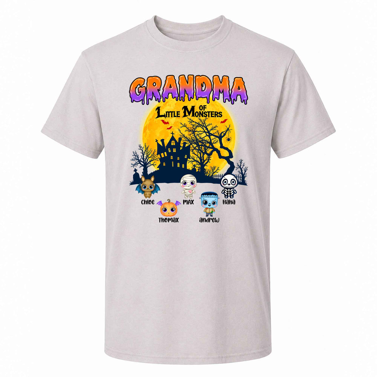 Personalized Grandma Monster Halloween Sweatshirt, Custom Characters & Names Halloween Family Gift