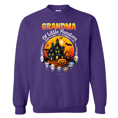 Personalized Grandma Monster Halloween Sweatshirt, Custom Characters & Names Halloween Family Gift