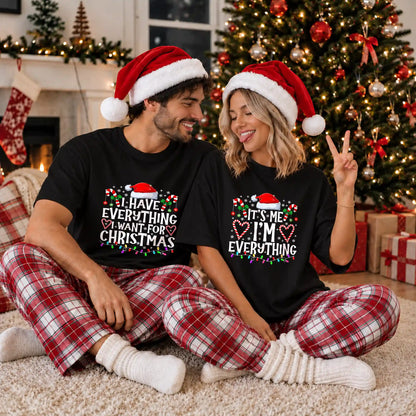 Funny Christmas Couple Shirts, It's Me I'm Everything Matching Holiday Shirts, Christmas Gift for Couples