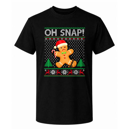Funny Gingerbread Christmas Sweatshirt, Oh Snap Holiday Graphic Tee, Christmas Gift