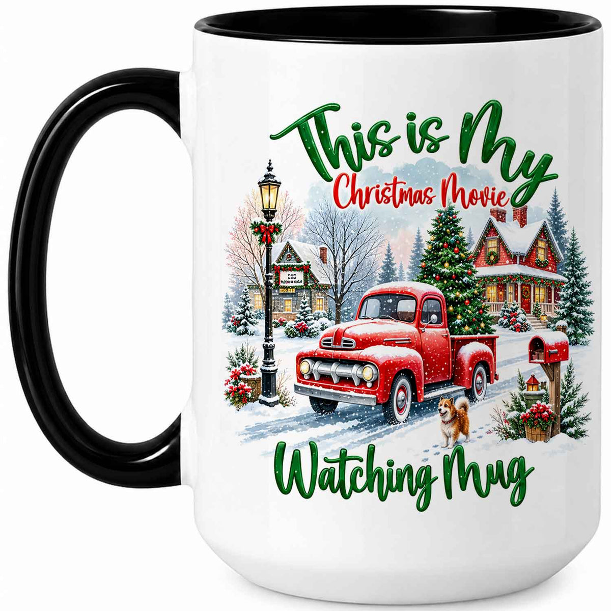 Christmas Movie Mug, Red Truck Christmas Tree Coffee Mug, Holiday Gift for Family