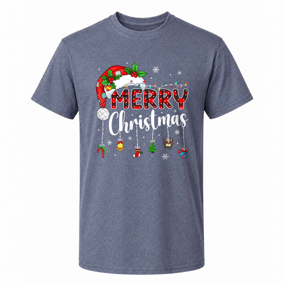 Matching Family Christmas Shirts, Merry Christmas Santa Hat Graphic Tees, Christmas Gift for Family