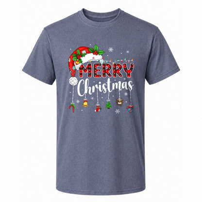 Matching Family Christmas Shirts, Merry Christmas Santa Hat Graphic Tees, Christmas Gift for Family