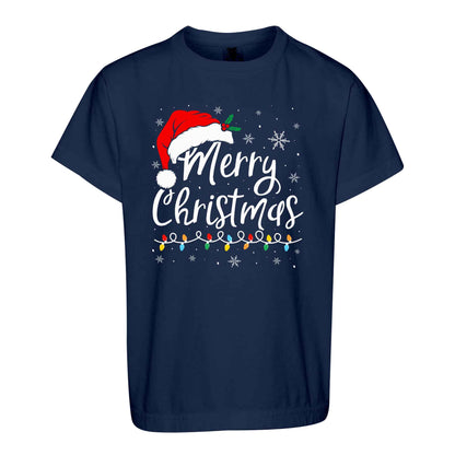Matching Family Christmas Shirts, Merry Christmas Santa Hat Graphic Tees, Christmas Gift for Family