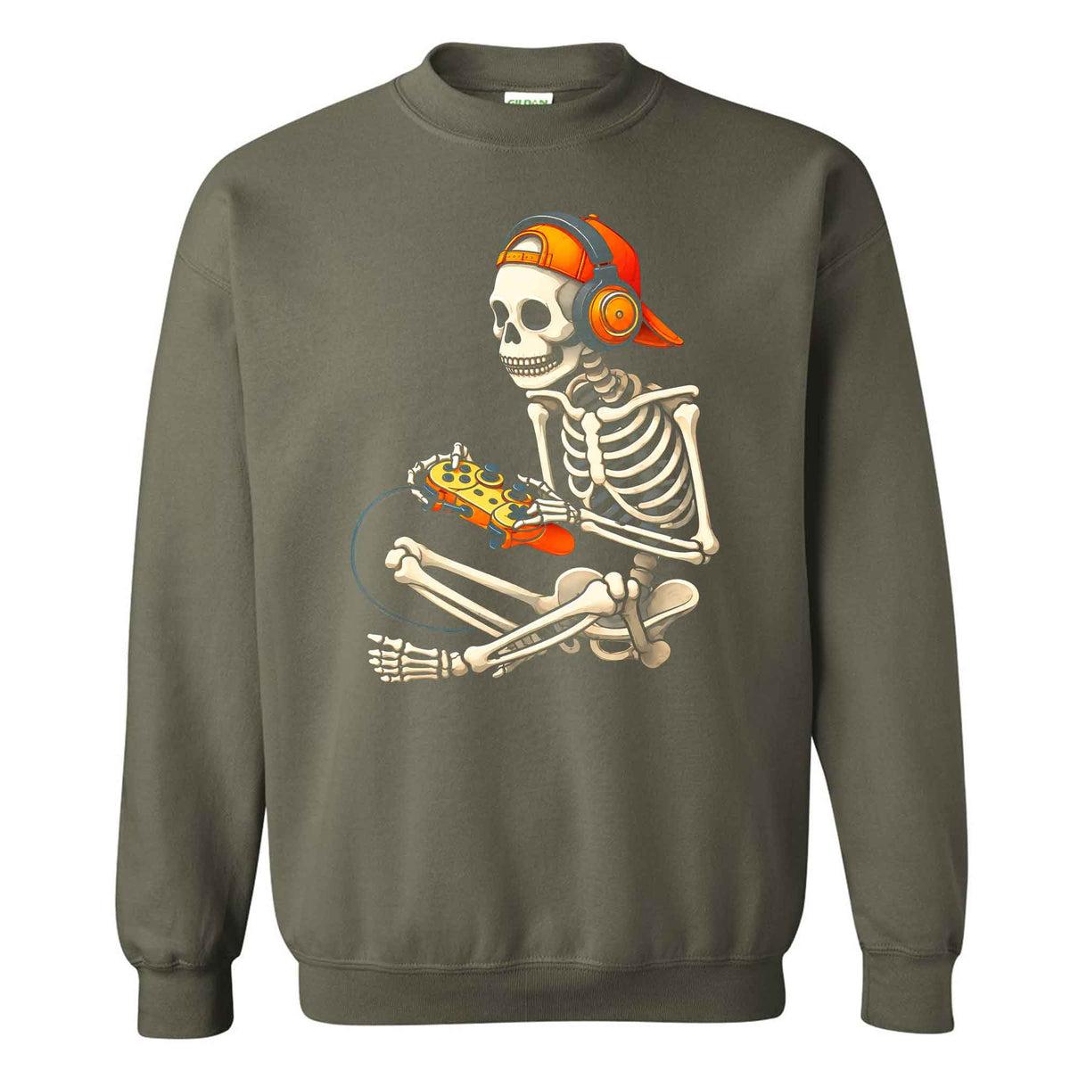 Skeleton Gamer Halloween Sweatshirt, Boys Pumpkin Gaming Shirt, Funny Halloween Gift