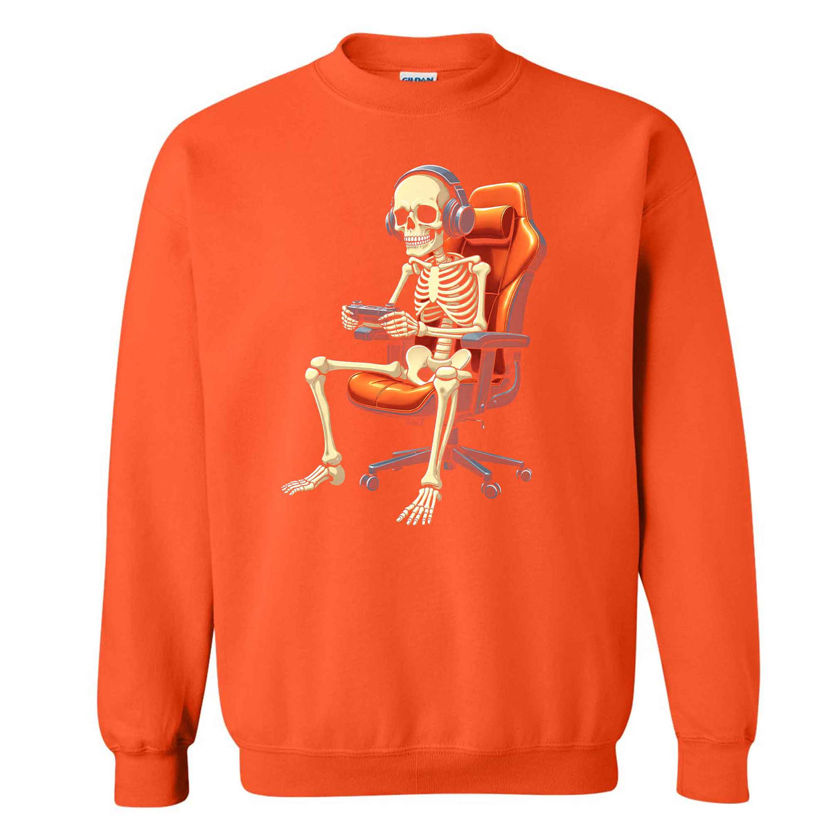 Skeleton Gamer Halloween Sweatshirt, Boys Pumpkin Gaming Shirt, Funny Halloween Gift