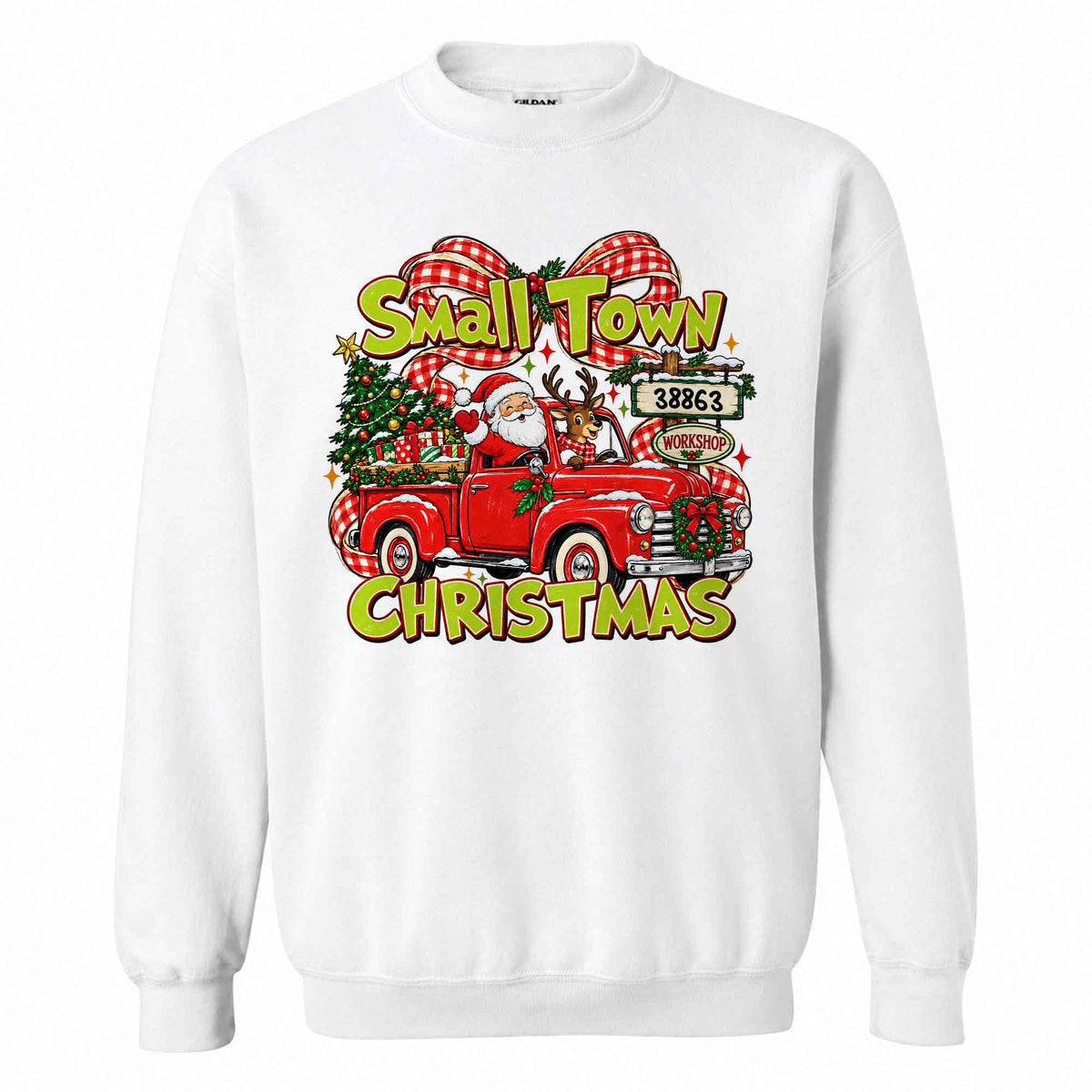 Personalized Christmas Shirt  - Small Town Christmas Tshirt Sweatshirt - Gift for Friends, Self Gift