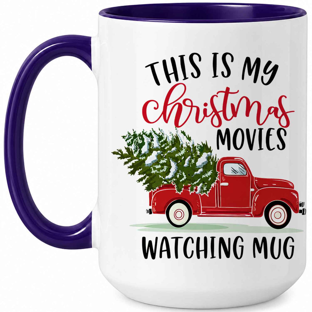 Christmas Movie Mug, Red Truck Christmas Tree Coffee Mug, Holiday Gift for Family