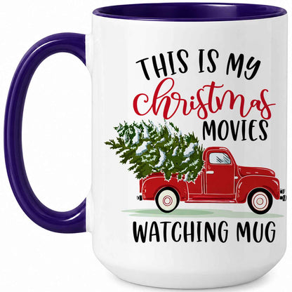Christmas Movie Mug, Red Truck Christmas Tree Coffee Mug, Holiday Gift for Family