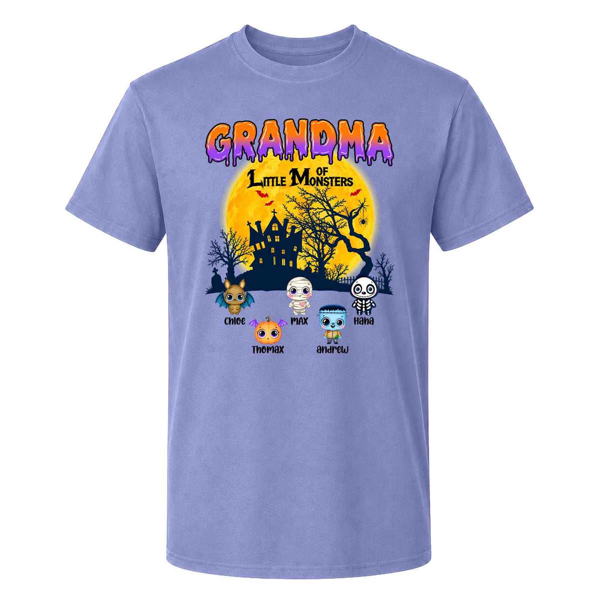 Personalized Grandma Monster Halloween Sweatshirt, Custom Characters & Names Halloween Family Gift