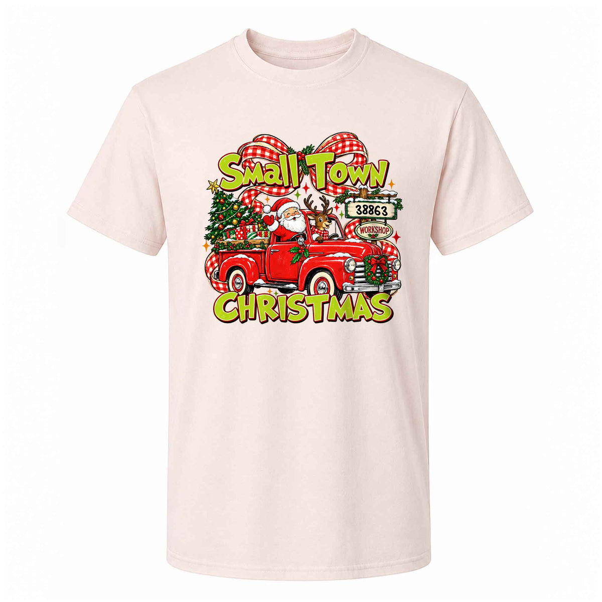 Personalized Christmas Shirt  - Small Town Christmas Tshirt Sweatshirt - Gift for Friends, Self Gift
