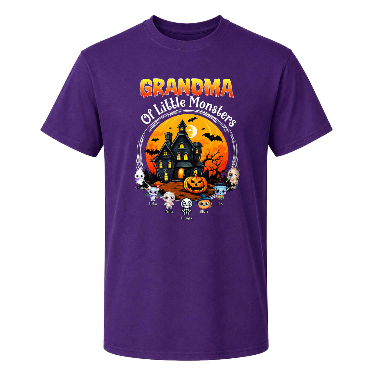 Personalized Grandma Monster Halloween Sweatshirt, Custom Characters & Names Halloween Family Gift