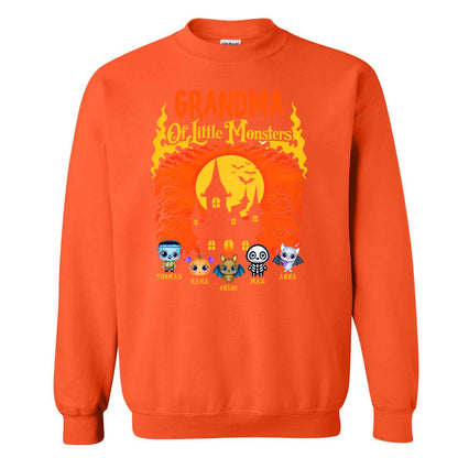 Personalized Grandma Monster Halloween Sweatshirt, Custom Characters & Names Halloween Family Gift